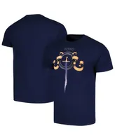 Men's Manhead Merch Navy Toto Self Titled Sword Graphic T-shirt