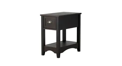 Contemporary Chair Side End Table Compact with Drawer Nightstand