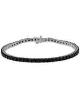 Men's Black Diamond Tennis Bracelet (12 ct. t.w.) in Sterling Silver