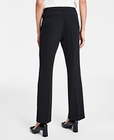 Kasper Petite Mid Rise L-Pocket Straight-Leg Pants