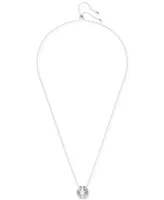 Swarovski Mesmera Silver-Tone Crystal Pendant Slider Necklace, 29-1/2"