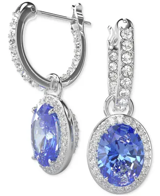 Swarovski Constella Silver-Tone Crystal Drop Earrings
