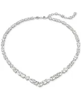 Swarovski Silver-Tone 2-Pc. Set Mesmera Crystal Drop Earrings & Necklace, 15" + 2" extender