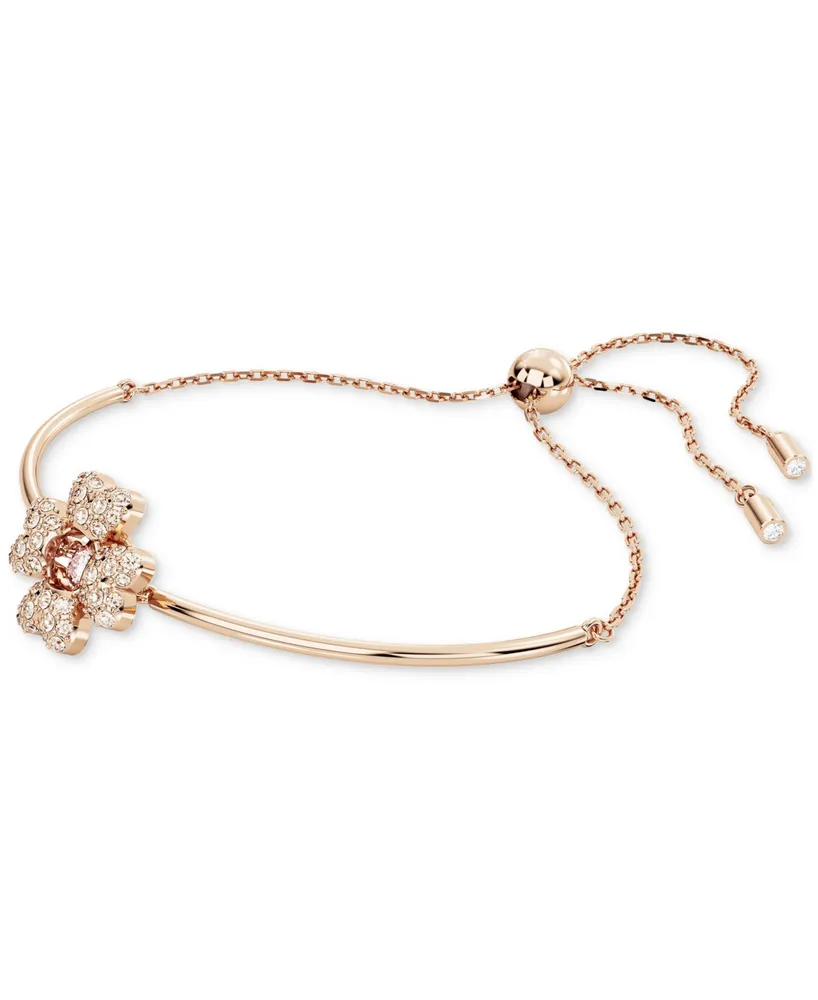 Swarovski Rose Gold-Tone Idyllia Crystal Clover Bracelet