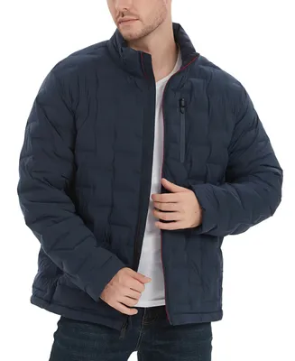 Outdoor United Men's Stretch Seamless Brick Quilted Full-Zip Puffer Jacket