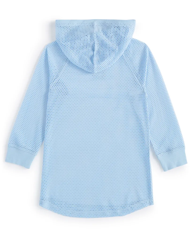 Id Ideology Toddler & Little Girls Mesh Long-Sleeve Hooded Cover-Up, Created for Macy's