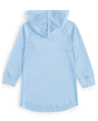 Id Ideology Toddler & Little Girls Mesh Long-Sleeve Hooded Cover-Up, Created for Macy's