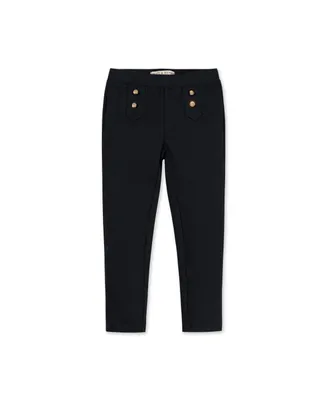 Hope & Henry Little Girls Button Placket Ponte Pant