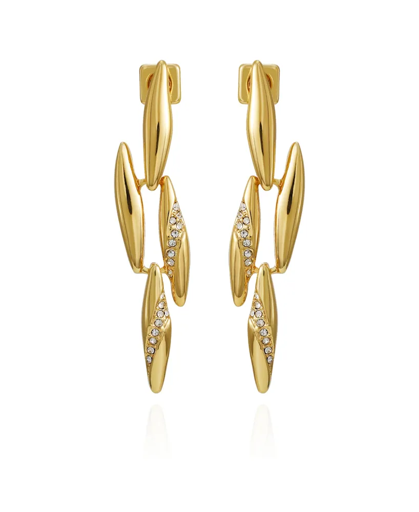 Vince Camuto Gold-Tone Glass Stone Chandelier Drop Earrings