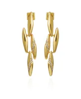 Vince Camuto Gold-Tone Glass Stone Chandelier Drop Earrings