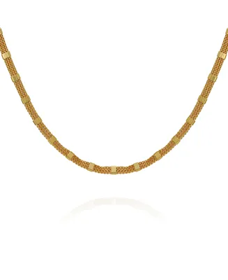 Vince Camuto Gold-Tone Glass Stone Box Chain Necklace, 18" + 2" Extender