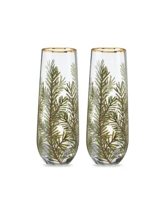 Twine Woodland Stemless Champagne Glasses, Set of 2