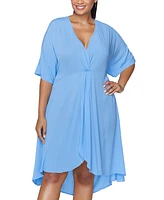 Raisins Curve Plus Size Paraiso Twist Cover Up Dress