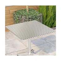 Emma+Oliver 31.5'' Square Aluminum Indoor-Outdoor Table With Base