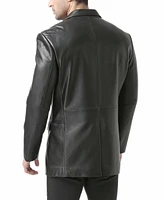 Bgsd Men Classic Two-Button Leather Blazer