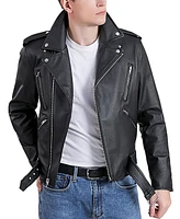 Bgsd Men Leather Urban Rider Jacket