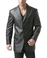 Bgsd Men Liam Three-Button Leather Blazer