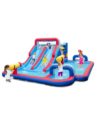 Inflatable Water Slide Park Kids Bounce House Climbing Jumping without Blower