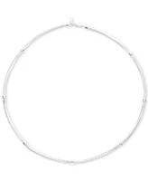 Lauren Ralph Lauren Herringbone Link Rondelle 17" Chain Necklace in Sterling Silver