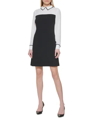 Tommy Hilfiger Petite Colorblocked Layered-Look Dress