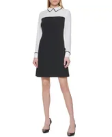 Tommy Hilfiger Petite Colorblocked Layered-Look Dress