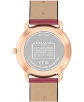 Coach Women's Elliot Rouge Leather Watch 36mm