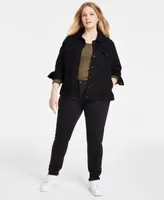 Levis Plus Size Trucker Jacket Ribbed Top 311 Skinny Jeans