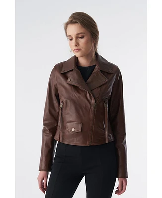 Furniq Uk Women's Classic Biker Jacket