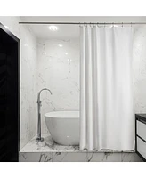 Cloth Fabric Shower Curtain, Heavy Duty Waterproof - 72" W x 72" H White