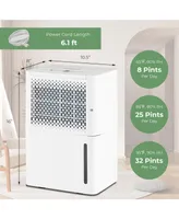 32 Pint Dehumidifier 2000 Sq. Ft Portable with 3 Modes & 24H Timer