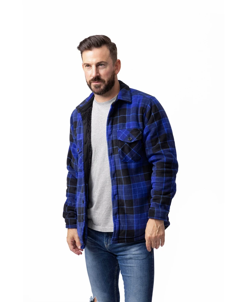 Heat Holders Men's Jax Long Sleeve Plaid Shirt Jacket