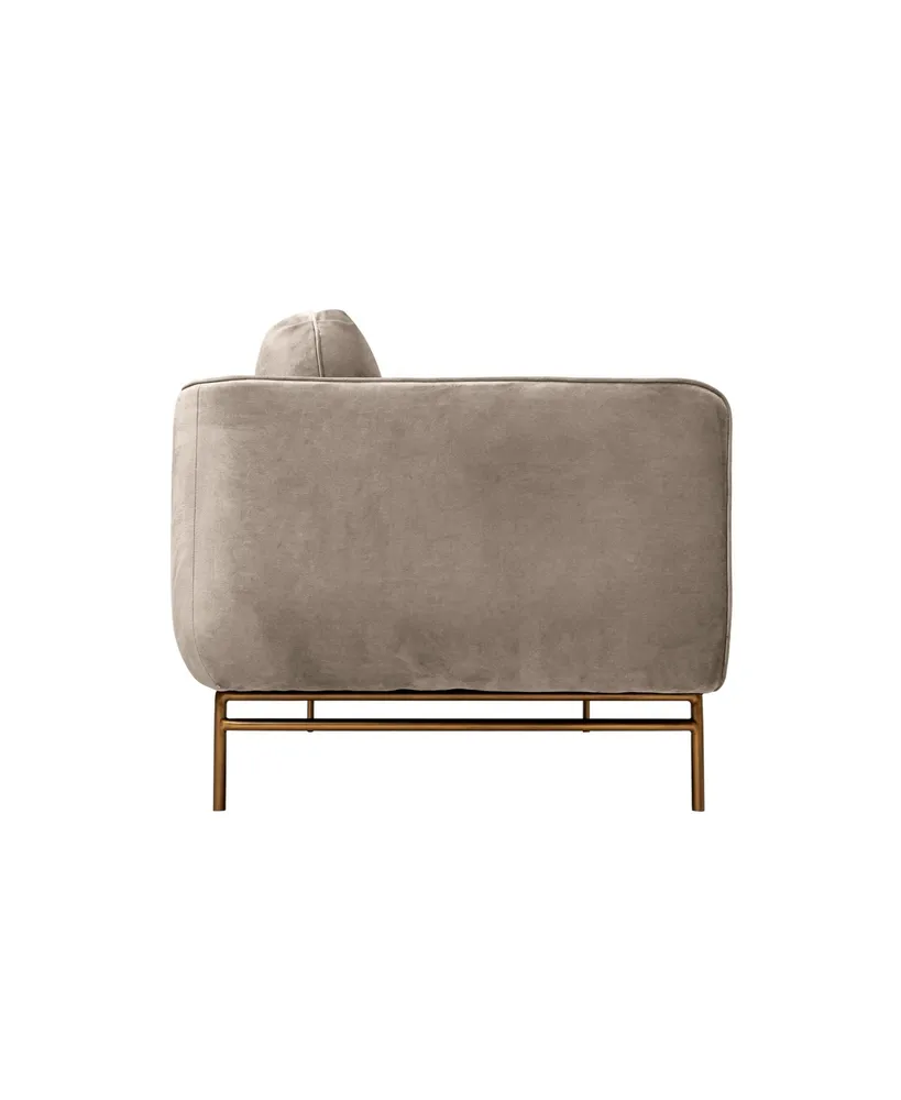 Armen Living Lilou 77" Velvet with Metal Legs Sofa