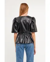 English Factory Women's Peplum Top