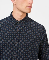 Ben Sherman Men's Geo Printed Corduroy Shirt