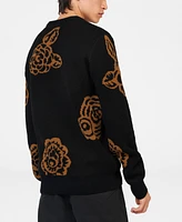 Ben Sherman Men's Winter Floral Crew Sweater