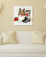 Empire Art Direct "Collie" Unframed Free Floating Tempered Glass Panel Graphic Dog Wall Art Print 20" x 20", 20" x 20" x 0.2" - Multi