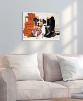 Empire Art Direct "Border Collie" Unframed Free Floating Tempered Glass Panel Graphic Dog Wall Art Print 16" x 24", 16" x 24" x 0.2" - Multi