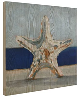 Empire Art Direct "Starfish By The Sea" Fine Giclee Printed Directly on Hand Finished Ash Wood Wall Art, 24" x 24" x 1.5"