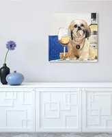 Empire Art Direct "Lhasa Apso" Unframed Free Floating Tempered Glass Panel Graphic Dog Wall Art Print 20 In. X 20 In., 20" x 20" x 0.2" - Multi