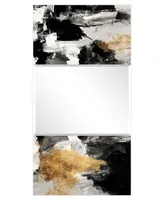 Empire Art Direct "Gray Skies" Rectangular Beveled Mirror on Free Floating Printed Tempered Art Glass, 32" x 64" x 0.4"