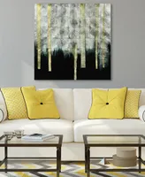 Empire Art Direct "Gilt TreeLIne LI" Reverse Printed Tempered Glass with Silver-tone Leaf, 38" x 38" x 0.2"