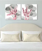 Empire Art Direct Eucalyptus Bush 1 2 Frameless Free Floating Tempered Glass Panel Graphic Wall Art, 24" x 24" x 0.2" Each, Set of 2