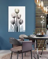 Empire Art Direct "Springing TuLIps" Frameless Free Floating Tempered Glass Panel Graphic Wall Art, 48" x 32" x 0.2" - Multi