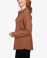 Ruby Rd. Petite Solid Shacket Shirt Jacket