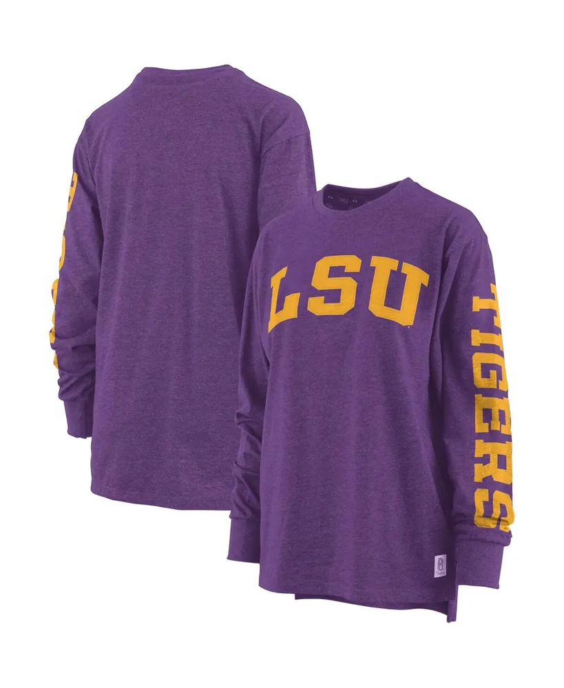 Women's Pressbox Purple Lsu Tigers Plus Two-Hit Canyon Long Sleeve T-shirt