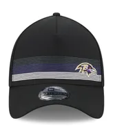 Men's New Era Black Baltimore Ravens Flawless Stripe 39THIRTY Flex Hat