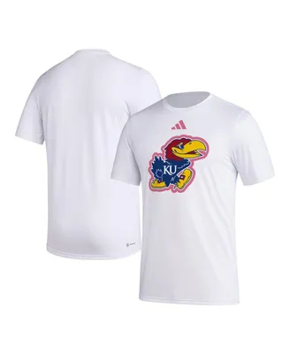 Men's adidas White Kansas Jayhawks Pregame Aeroready T-shirt