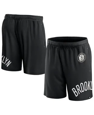 Men's Fanatics Black Brooklyn Nets Free Throw Mesh Shorts