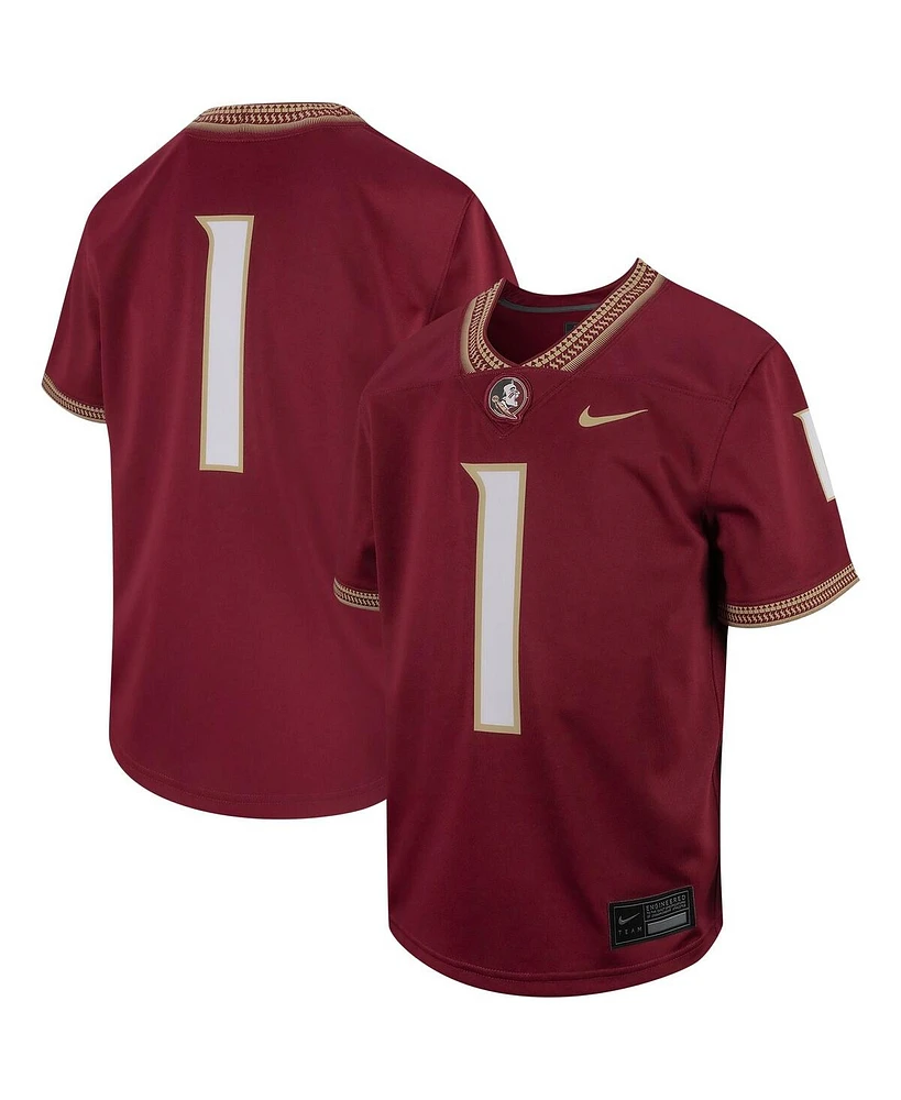 Toddler Boys and Girls Nike #1 Garnet Florida State Seminoles Untouchable Football Jersey