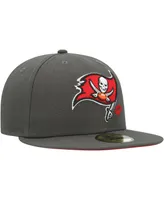 Men's New Era Pewter Tampa Bay Buccaneers Lips 59FIFTY Fitted Hat